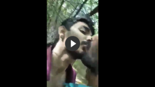 Outdoor gay romance and handjob with stranger